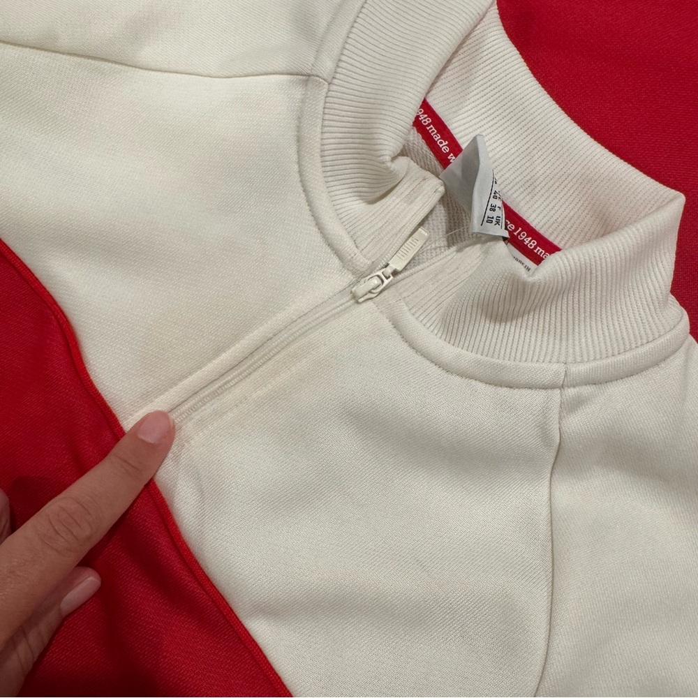 Puma Long Sleeve Color Block Crew Neck Streetware Baddie Knit Dress Zip Detail - Picture 3 of 10